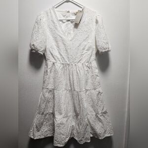 NWT Boden White Eyelet Dress 8L